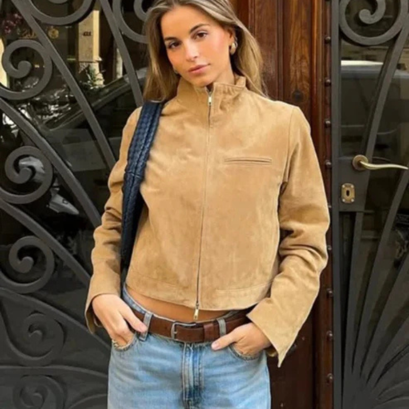 The Siena Suede Cropped Jacket