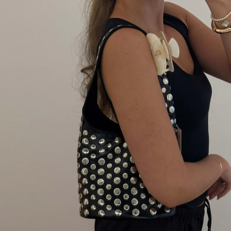 The Alexandra Woven Mini Hobo Bag