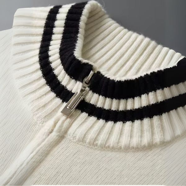 The Marseille Merino Wool Zip Knit