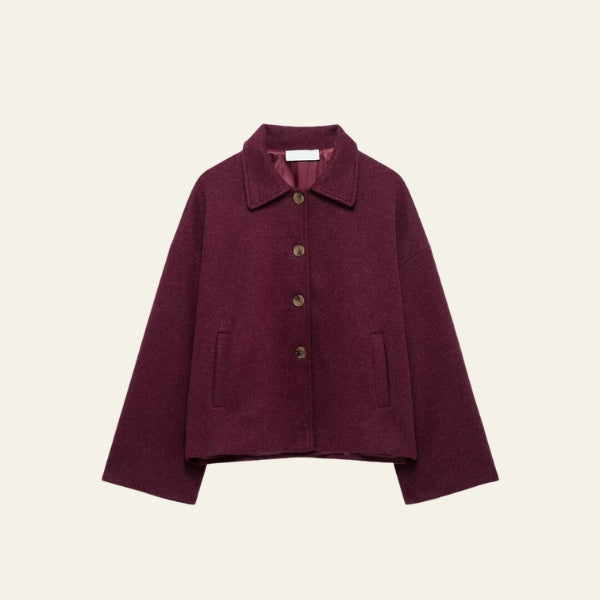 The Briana Cropped Wool Coat