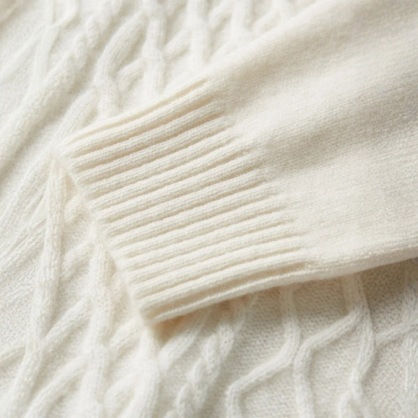 The Cortina Merino Wool Cable Turtleneck