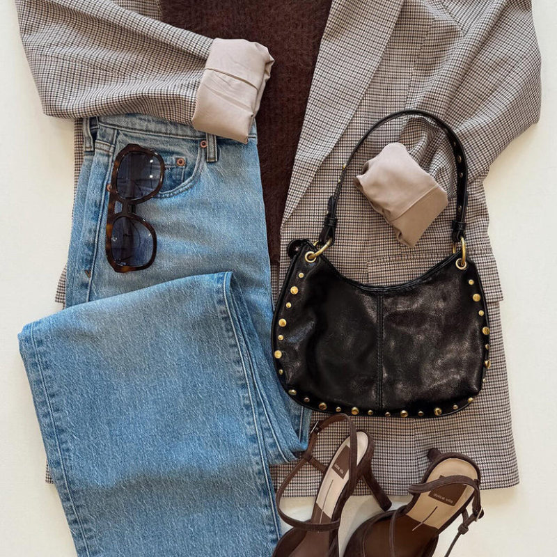 The Claudia Studded Shoulder Bag