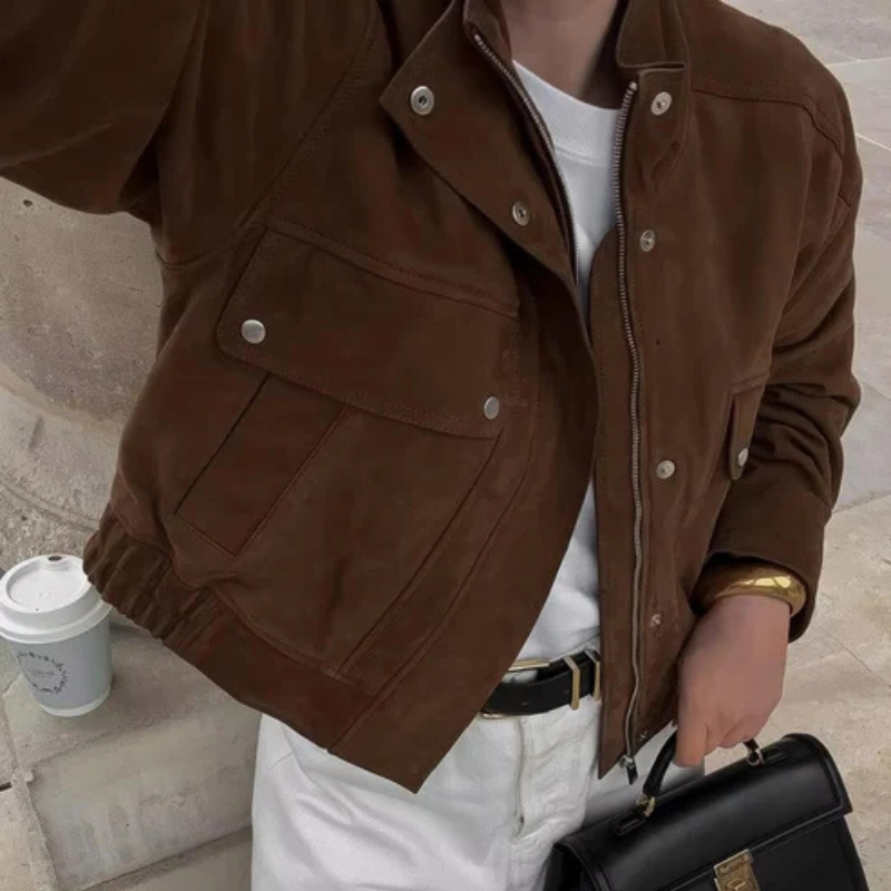 The Milan Suede Bomber Jacket