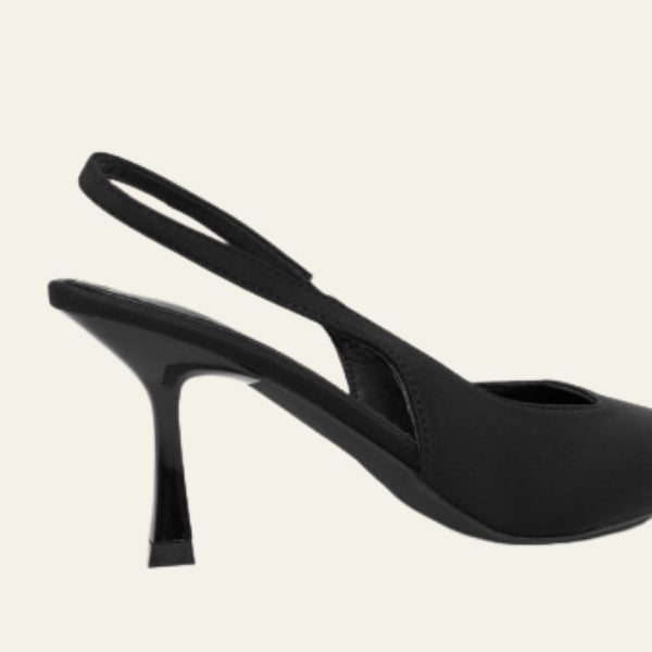 The Valencia Satin Slingback Heel