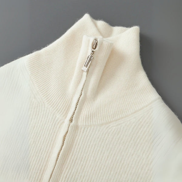 The Aspen Merino Wool Zip Knit