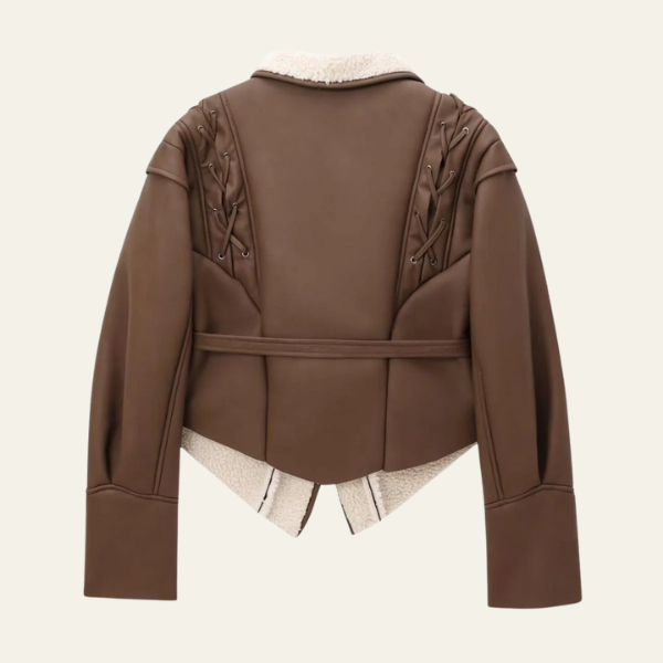 The Cortina Faux Shearling Belted Jacket