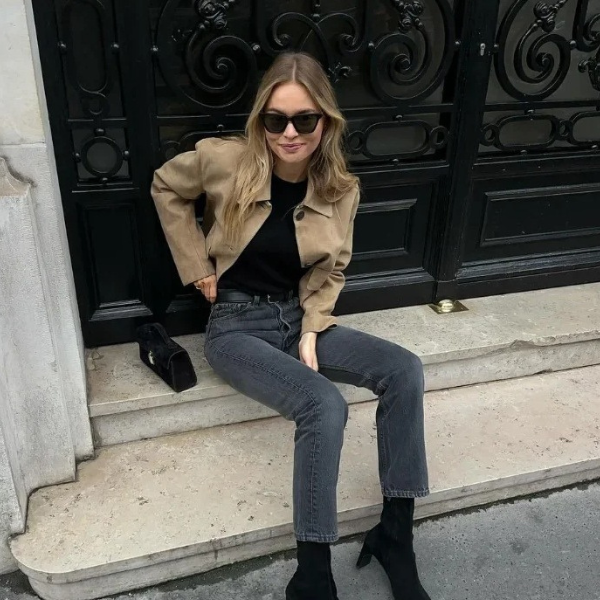 The Florence Suede Boxy Jacket
