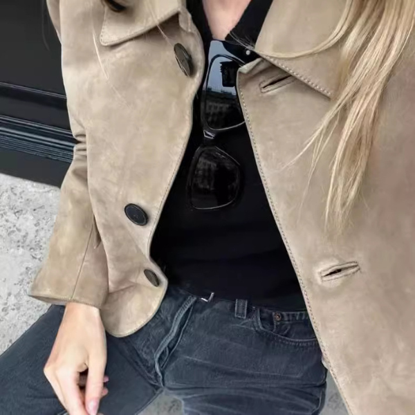 The Florence Suede Boxy Jacket