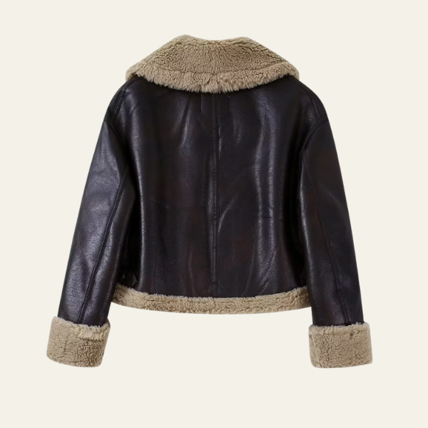 The Amelia Aviator Leather Jacket