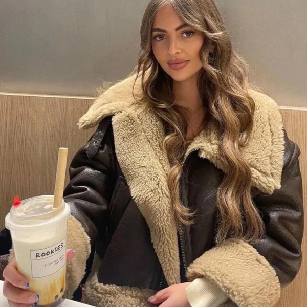 The Amelia Aviator Leather Jacket