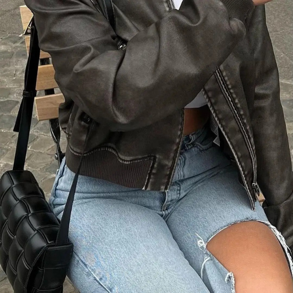 The Milan Leather Bomber Jacket