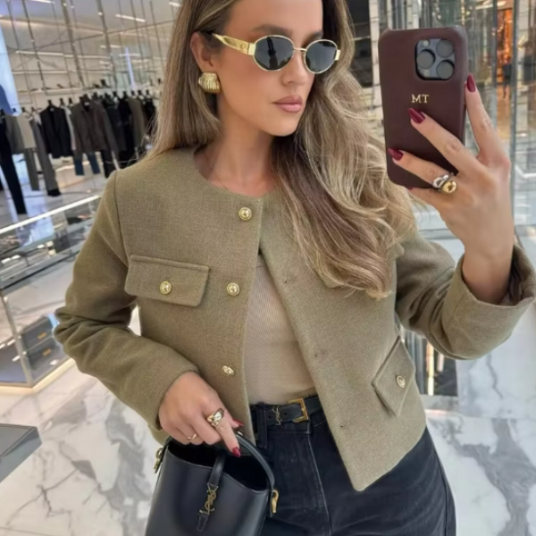 The Antwerp Wool Cropped Jacket