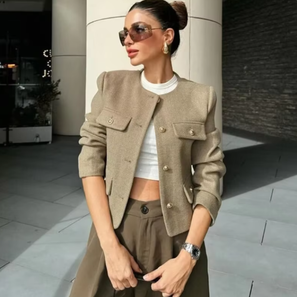 The Antwerp Wool Cropped Jacket