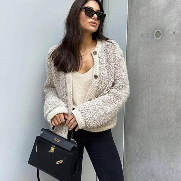 The Lucerne Shearling Cardigan