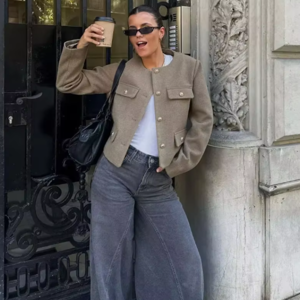 The Antwerp Wool Cropped Jacket