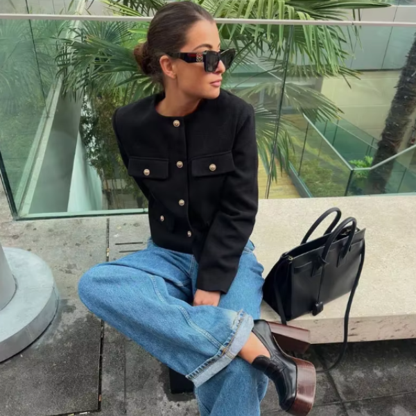 The Antwerp Wool Cropped Jacket