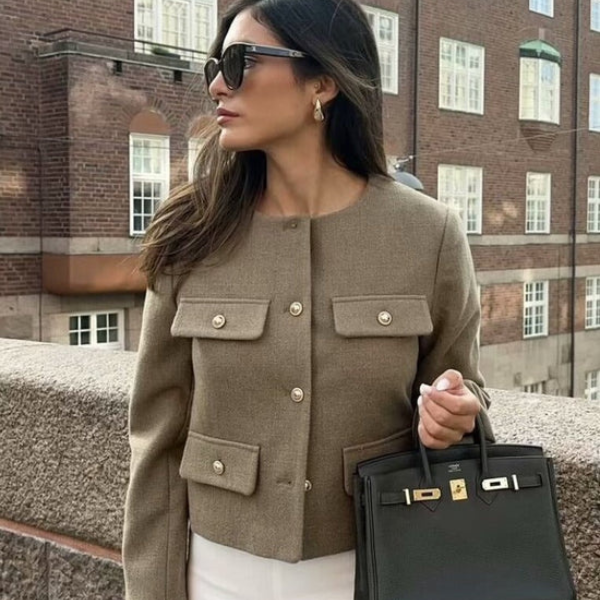 The Antwerp Wool Cropped Jacket