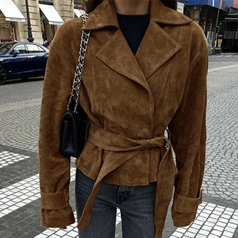 The Ariah Suede Wrap Jacket