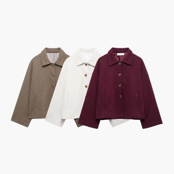 The Briana Cropped Wool Coat