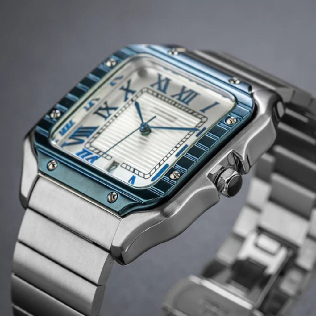 The Vienna Stainless Steel Square Watch