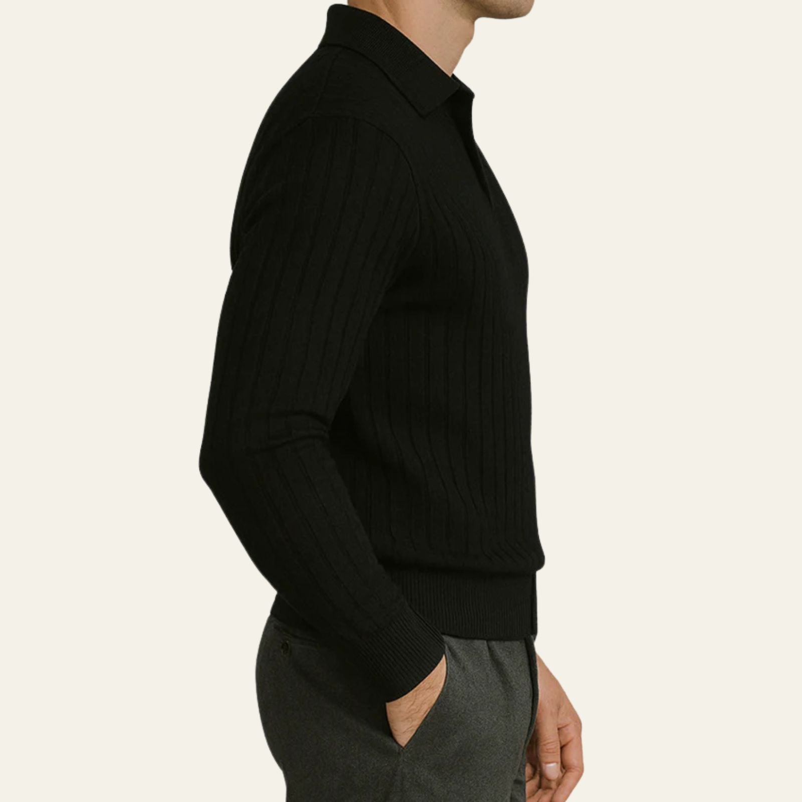 The Lucerne Ribbed Knit Polo