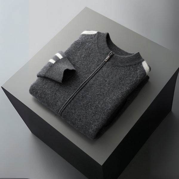 The Oslo Wool Track Zip Knit