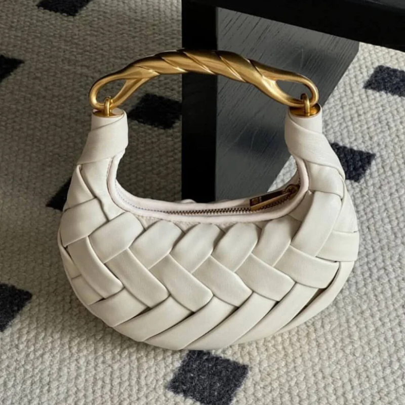 The Alexandra Woven Mini Hobo Bag