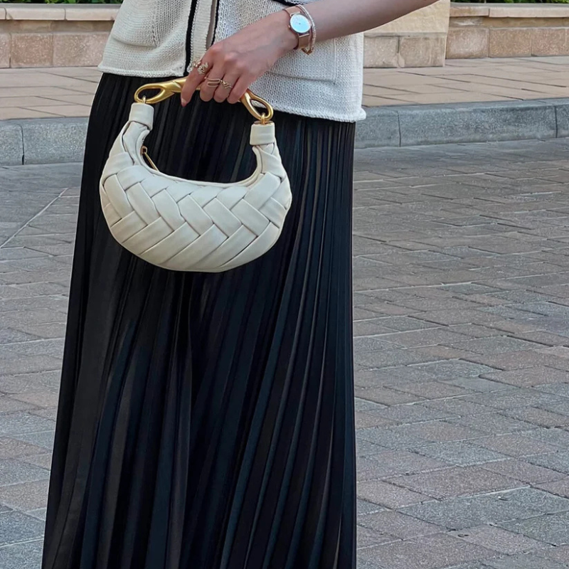 The Alexandra Woven Mini Hobo Bag