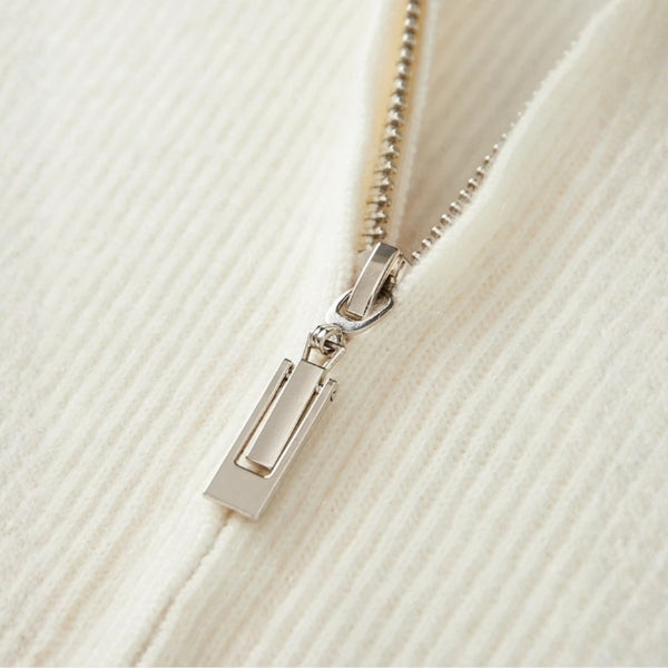 The Aspen Merino Wool Zip Knit