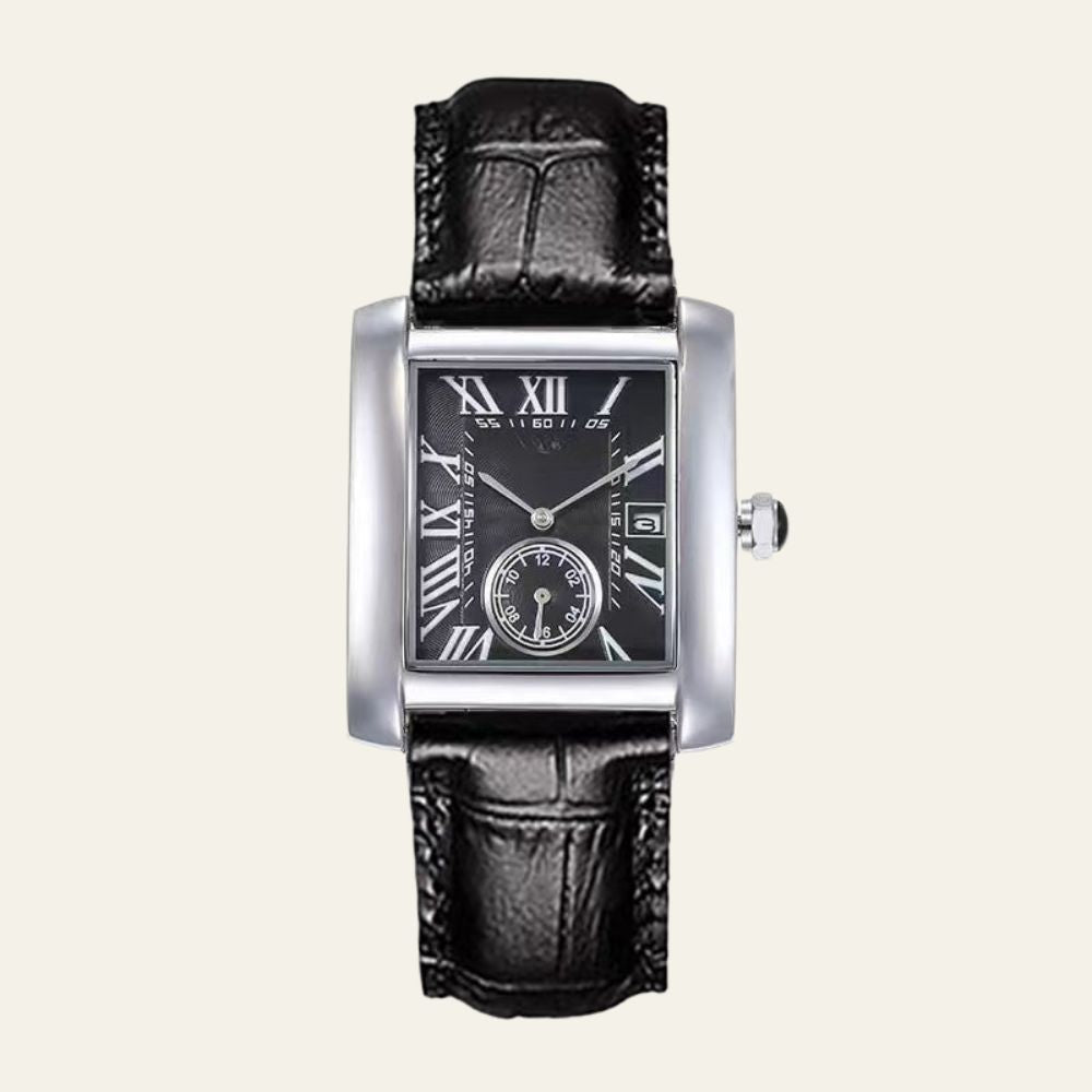 The Vienna Leather Rectangular Watch