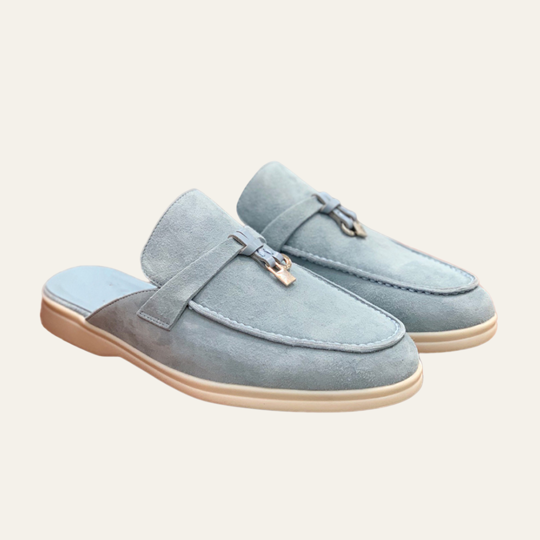 The Lisbon Suede Loafer Mule