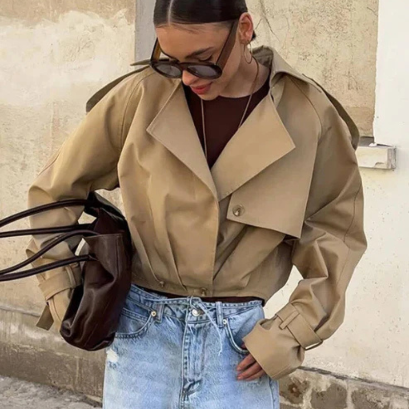 The Paris Cropped Trench Jacket