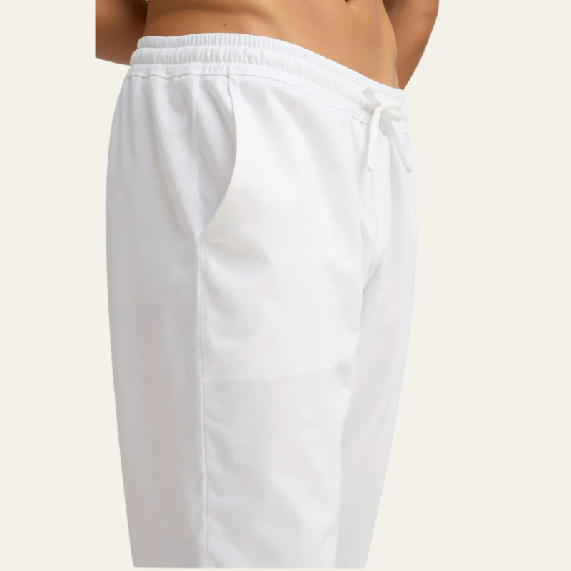 The Amalfi Cotton & Linen Drawstring Trousers