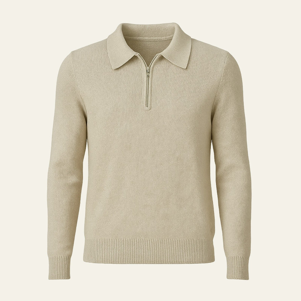 The Dubrovnik Knit Quarter Zip Polo