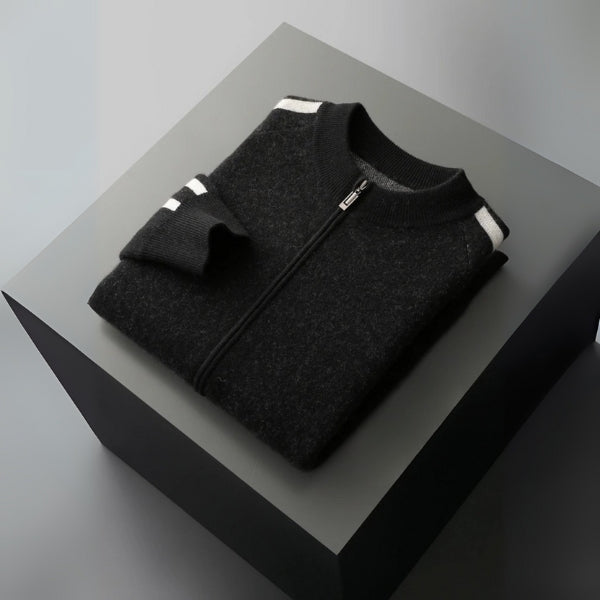 The Oslo Wool Track Zip Knit