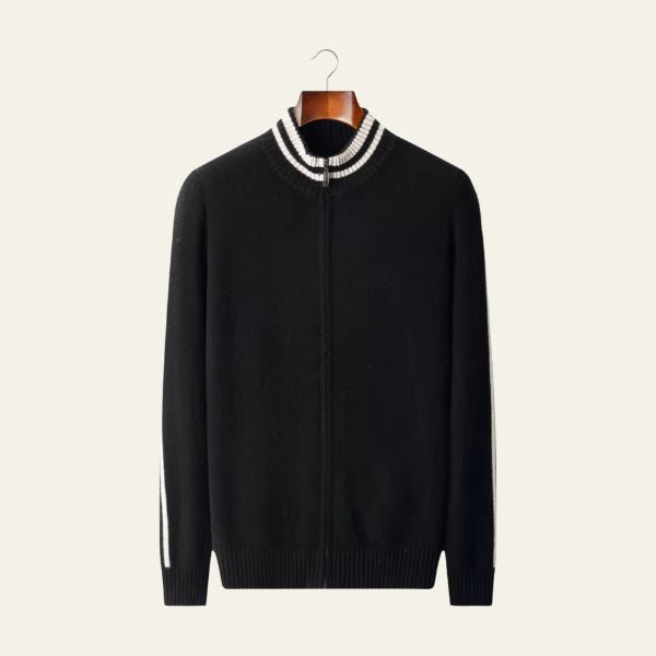 The Marseille Merino Wool Zip Knit