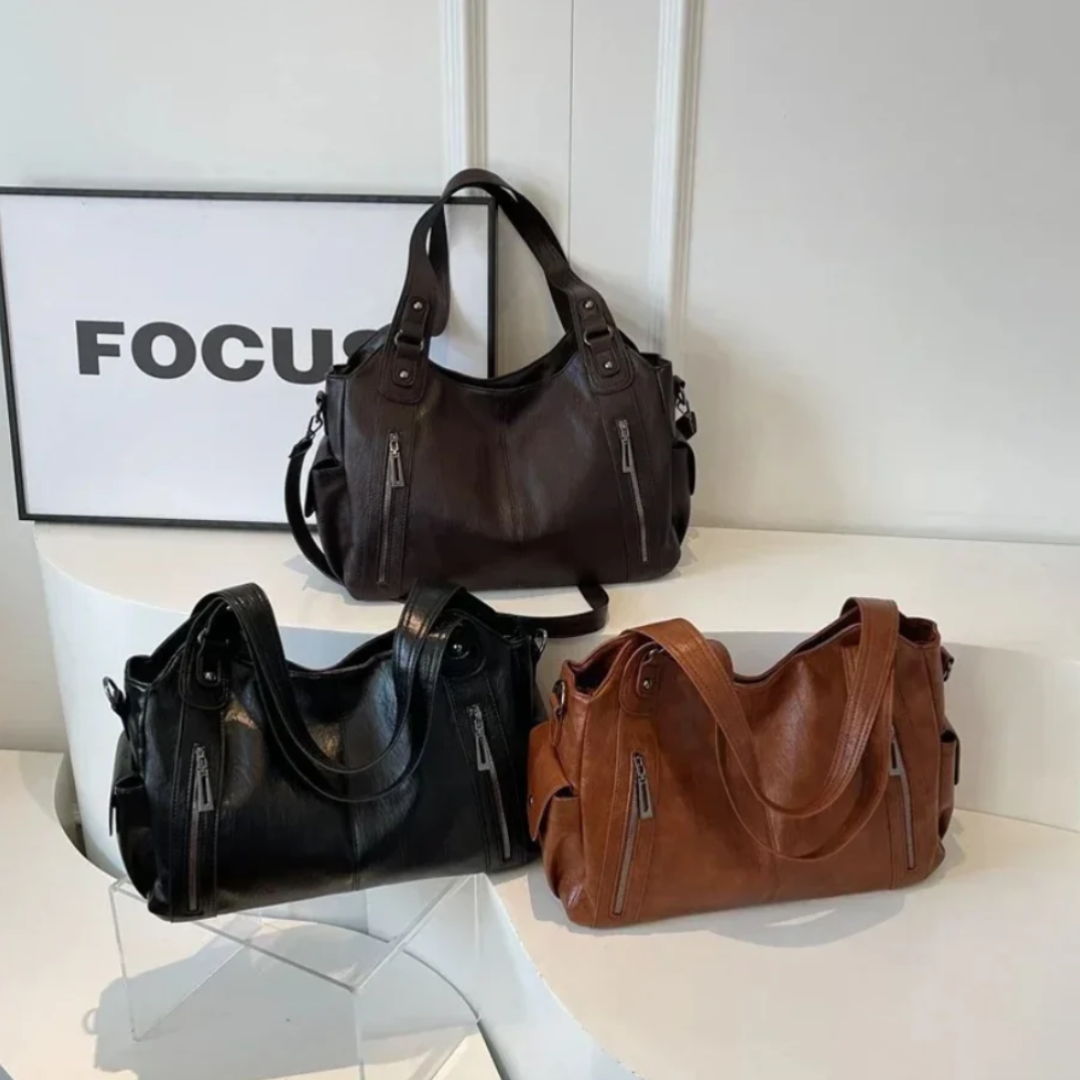 The Turin Leather Crossbody Tote Bag