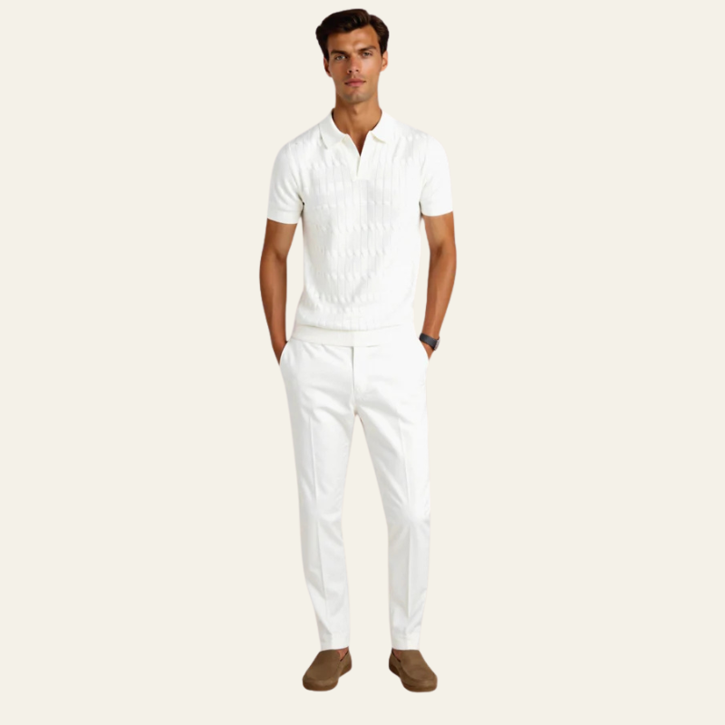 The Portofino Textured Knit Polo