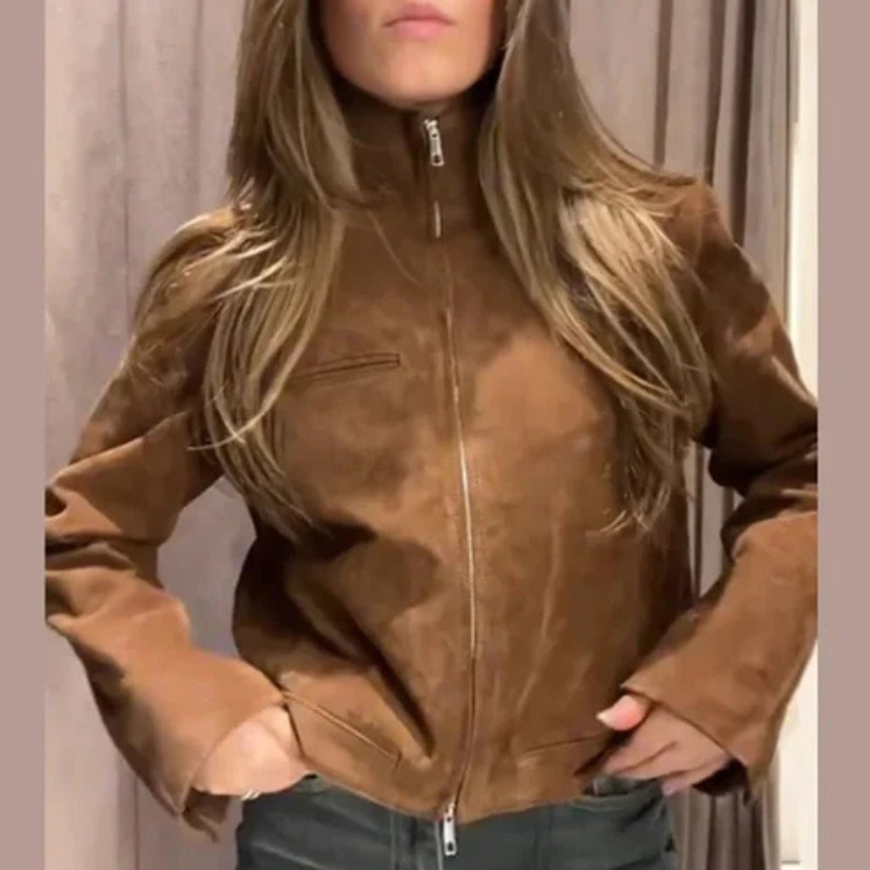 The Siena Suede Cropped Jacket