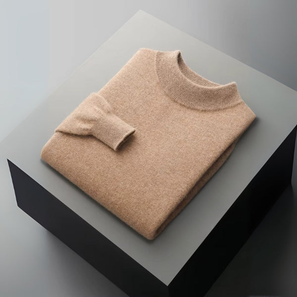The Geneva Merino Wool Mock Neck Sweater