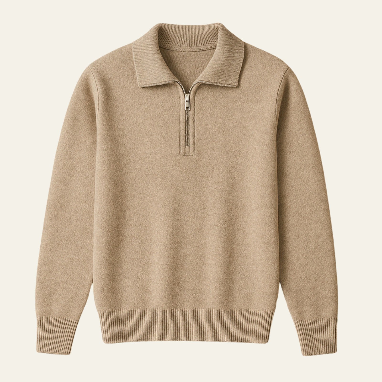 The Zürich Cashmere Quarter Zip Sweater