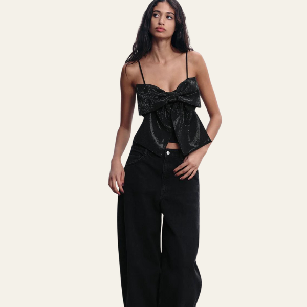 The Portofino Crop Bow Top