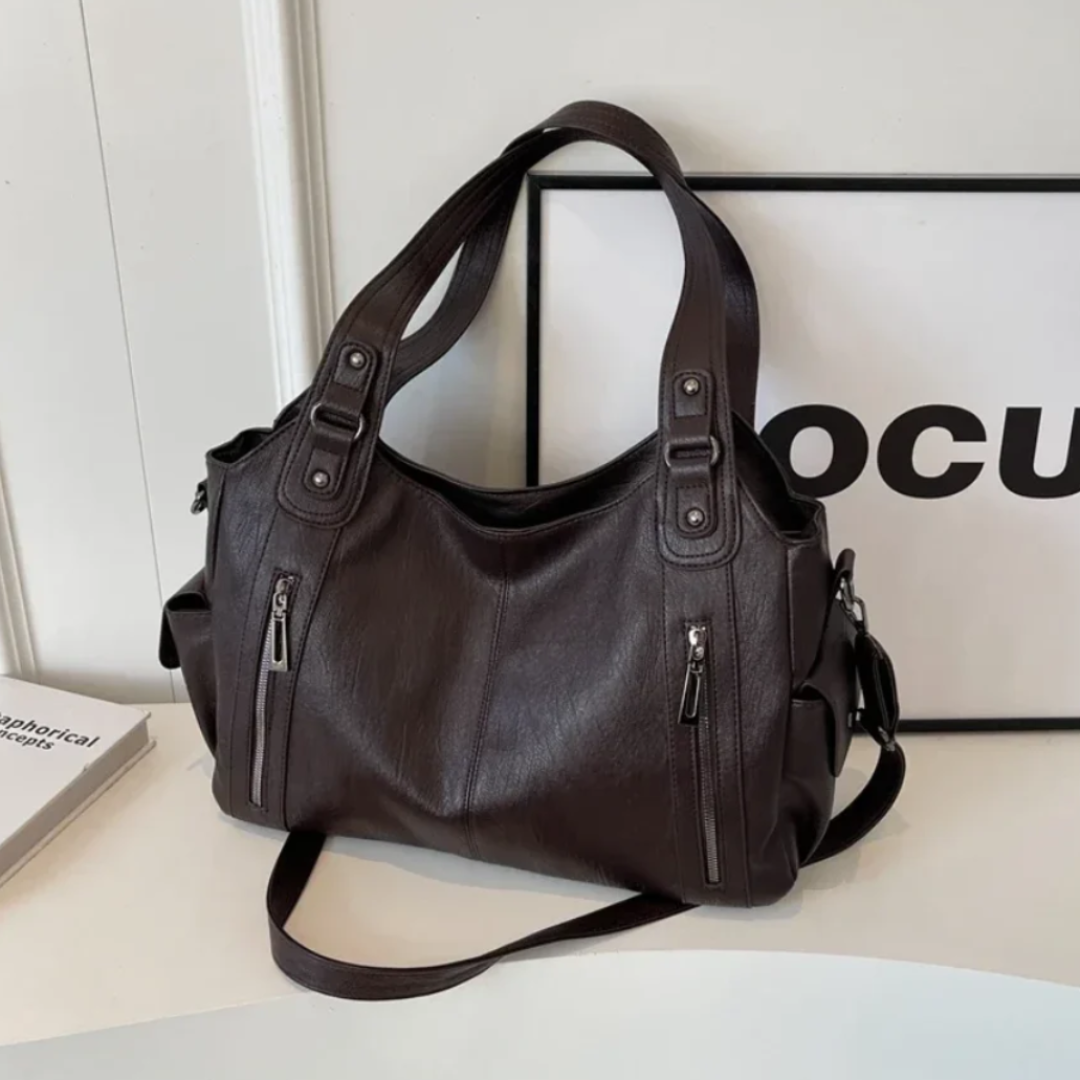 The Turin Leather Crossbody Tote Bag