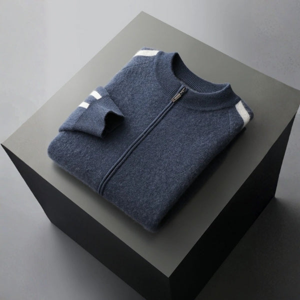 The Oslo Wool Track Zip Knit