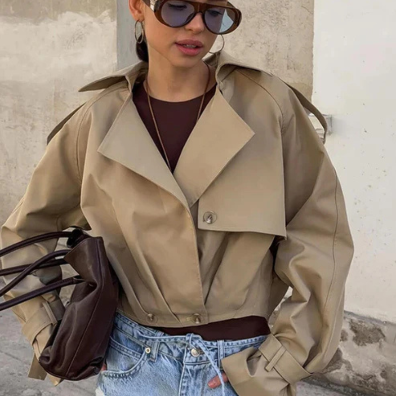 The Paris Cropped Trench Jacket