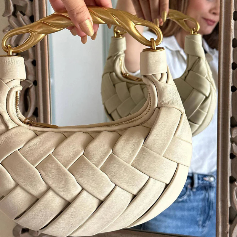 The Alexandra Woven Mini Hobo Bag