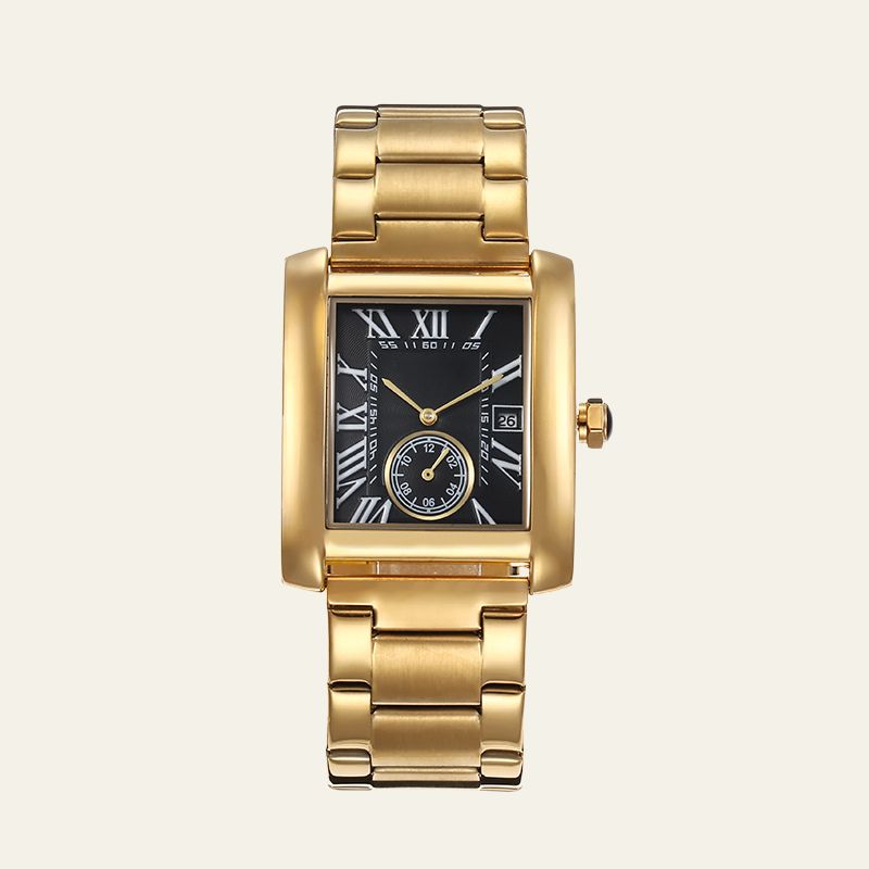 The Geneva Stainless Steel Rectangular Watch