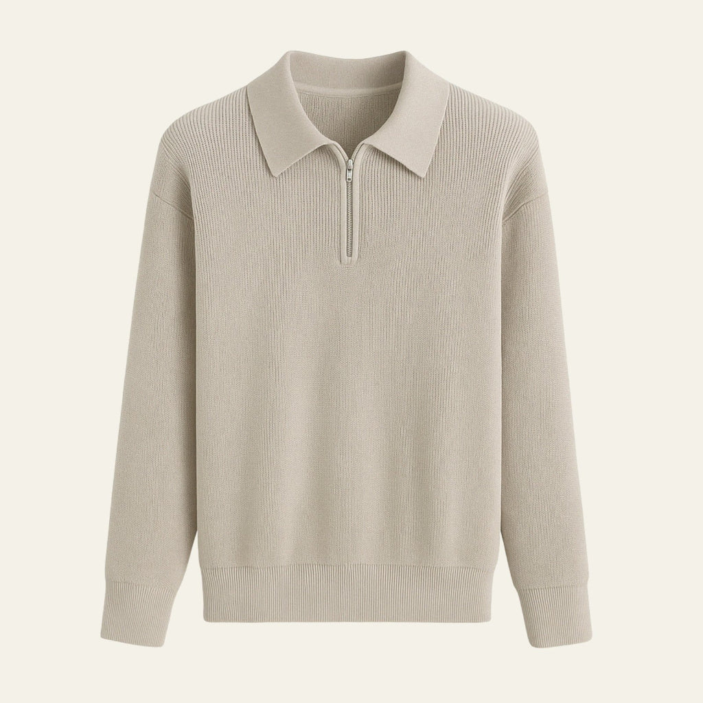 The Zurich Cable Quarter Zip Sweater