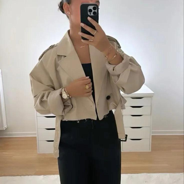 The Vienna Cropped Trench Jacket