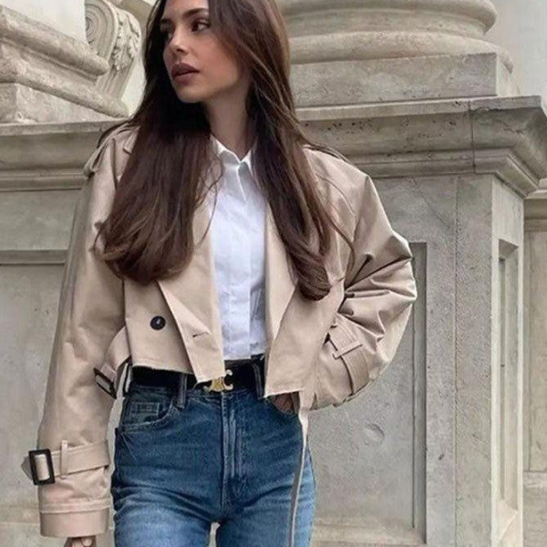 The Vienna Cropped Trench Jacket